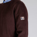 Maglione Aquascutum ACTIVE CABLE PATCH SWEATER Marrone - Foto 4