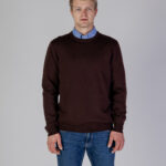 Maglione Aquascutum ACTIVE CLUB CHECK SLEEVES SWEATER Marrone - Foto 1