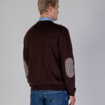 Maglione Aquascutum ACTIVE CLUB CHECK SLEEVES SWEATER Marrone - Foto 3