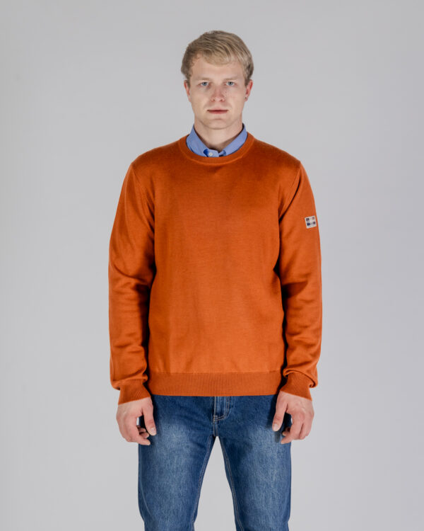 Maglione Aquascutum ACTIVE CABLE PATCH SWEATER Ruggine - Foto 1