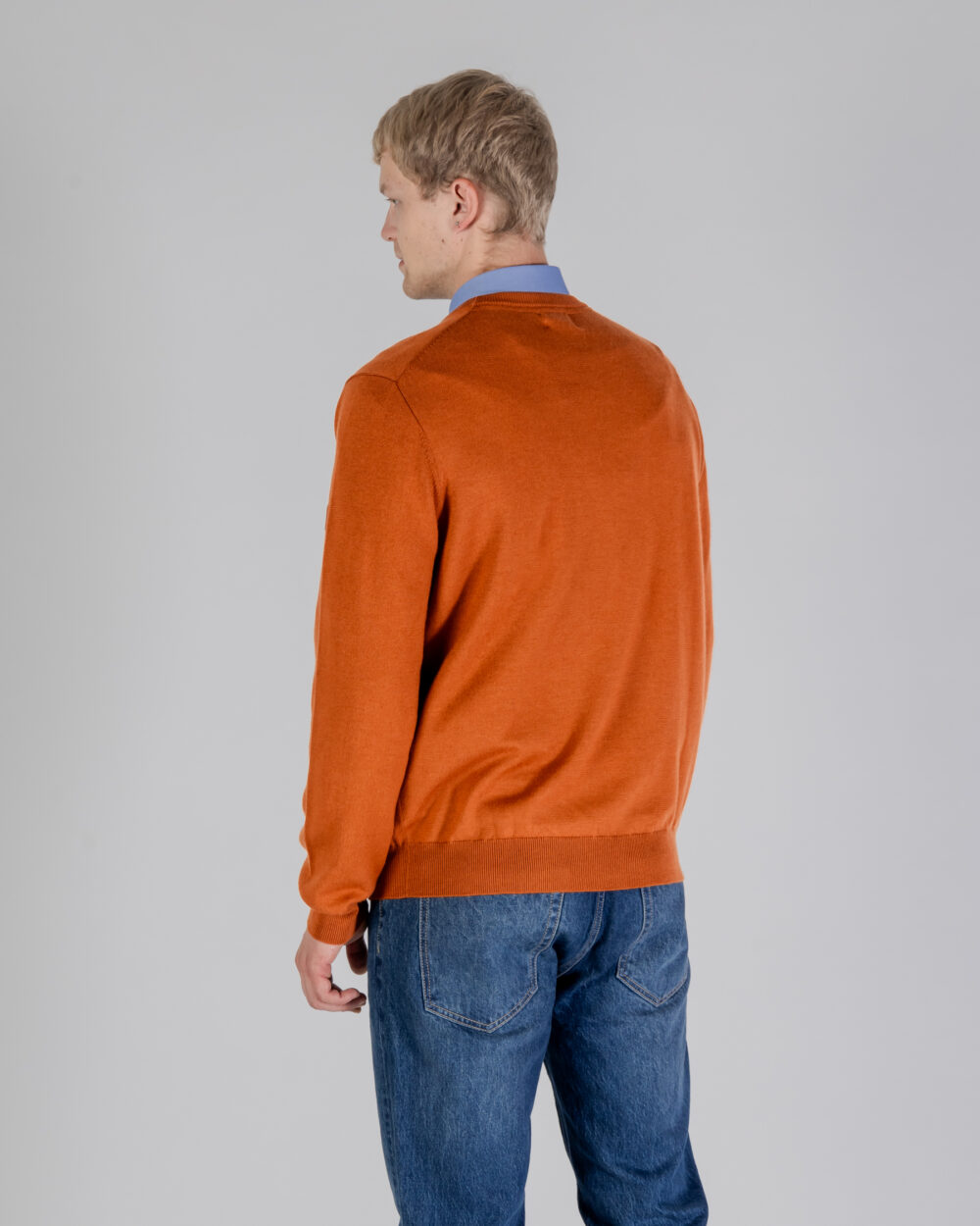 Maglione Aquascutum ACTIVE CABLE PATCH SWEATER Ruggine - Foto 3