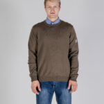 Maglione Aquascutum ACTIVE CABLE PATCH SWEATER Verde Oliva - Foto 1