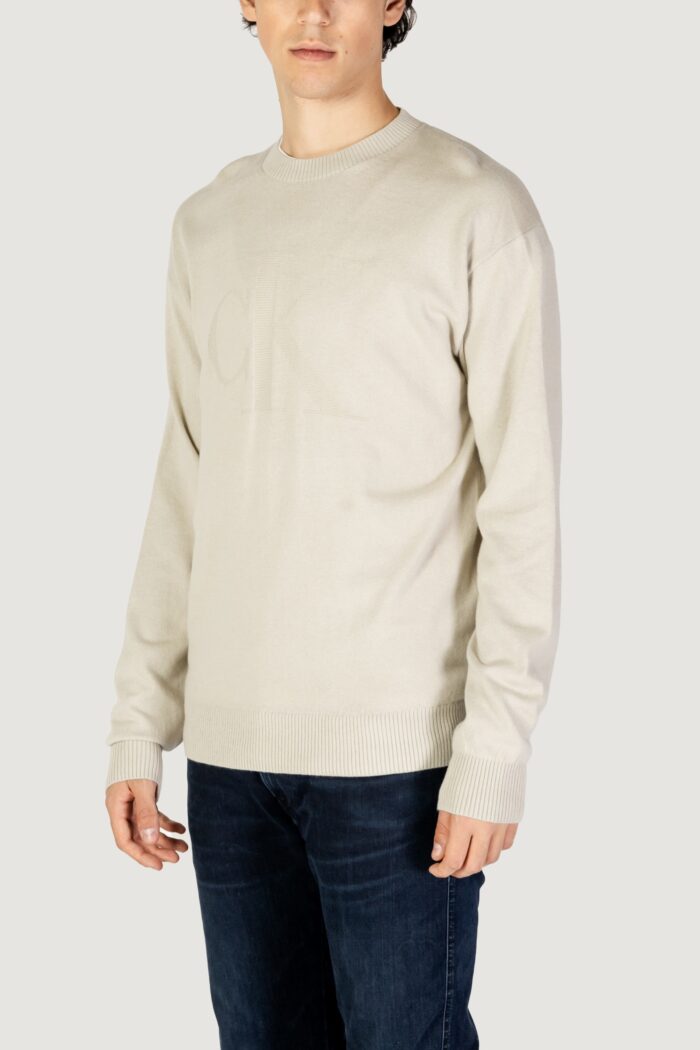 Maglione Calvin Klein CK INTARSIA MIX Beige chiaro