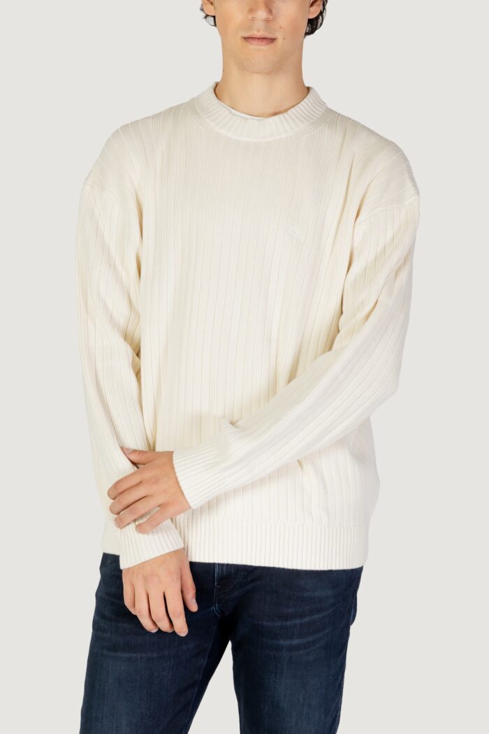 Maglione Calvin Klein LINEAR Crema