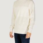 Maglione Calvin Klein Jeans MIXED STITCH HIGH Crema - Foto 2