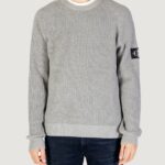 Maglione Calvin Klein Jeans BADGE EASY Grigio - Foto 1