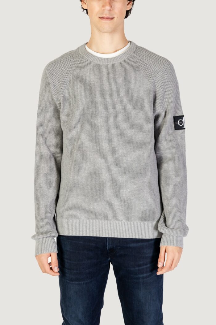 Maglione Calvin Klein BADGE EASY Grigio