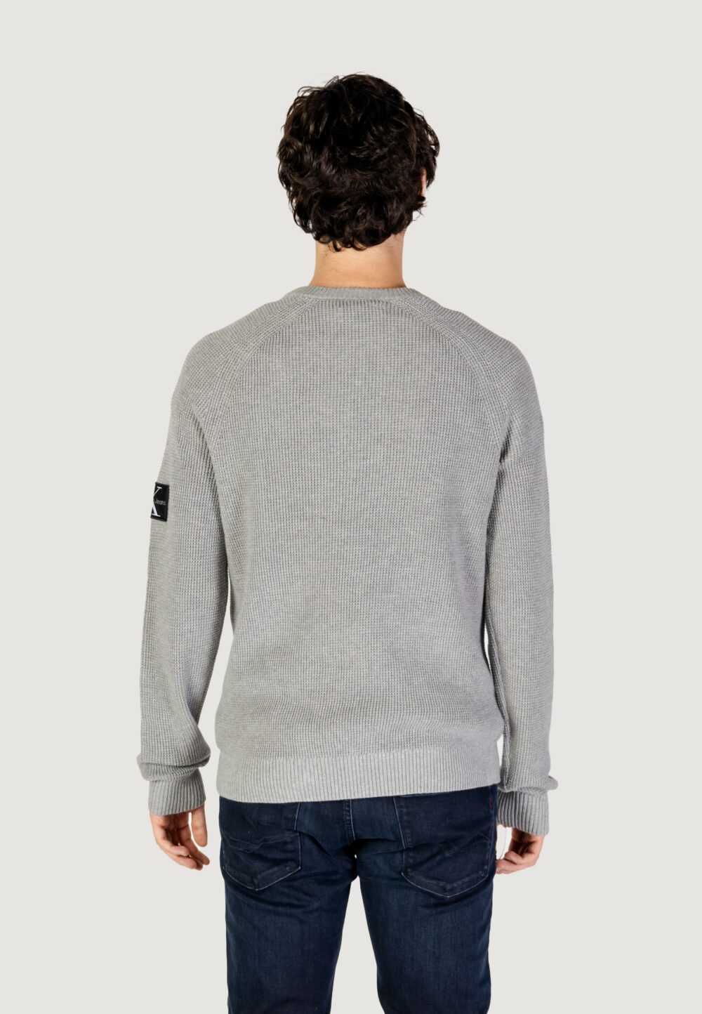 Maglione Calvin Klein Jeans BADGE EASY Grigio - Foto 3