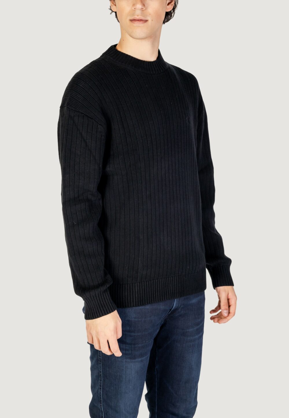 Maglione Calvin Klein Jeans LINEAR Nero - Foto 4