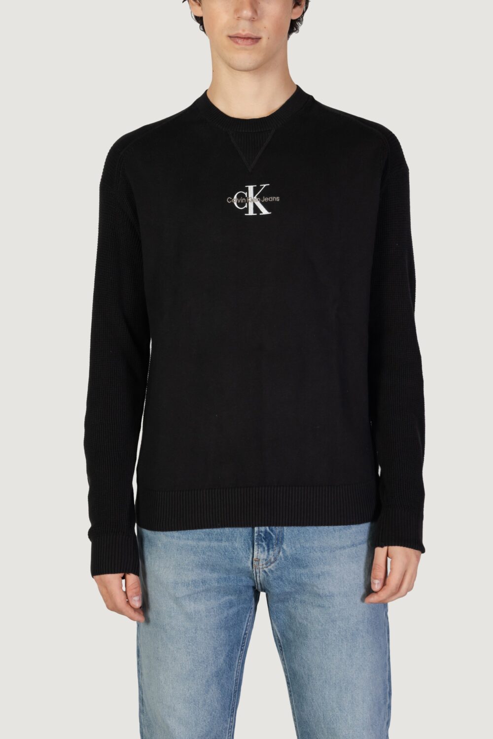 Maglione Calvin Klein Jeans MONOLOGO Nero - Foto 1