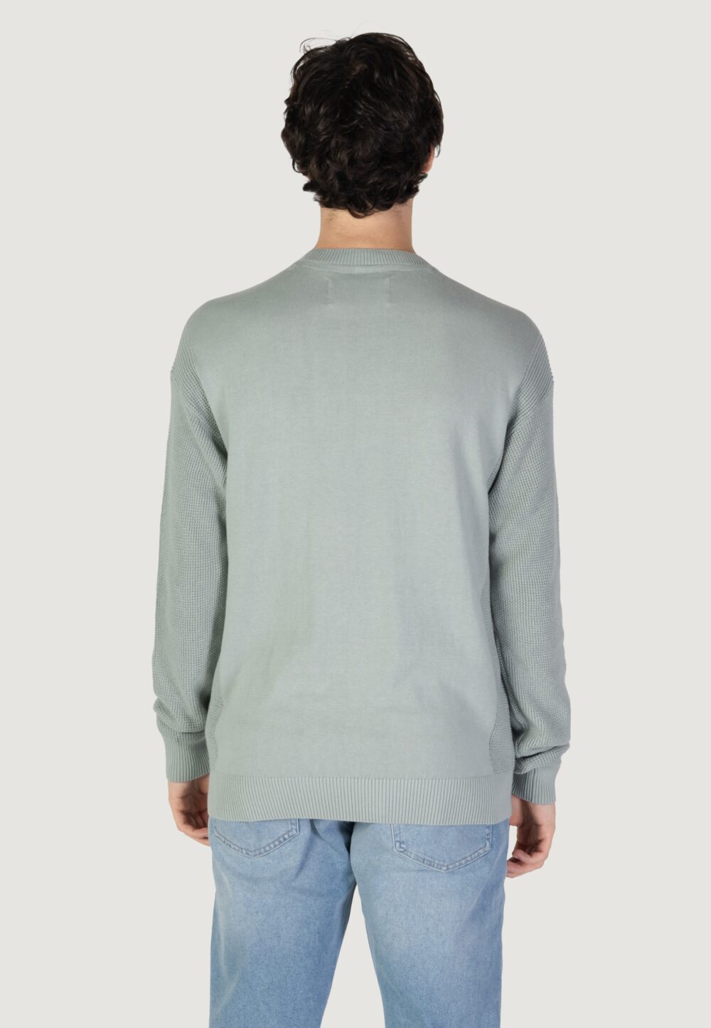 Maglione Calvin Klein Jeans MONOLOGO VERDE SALVIA - Foto 3