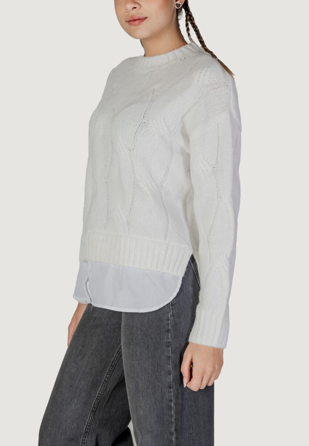 Maglione Jacqueline de Yong Jdynatalia Life L/S On Pull Knt Bianco - Foto 4