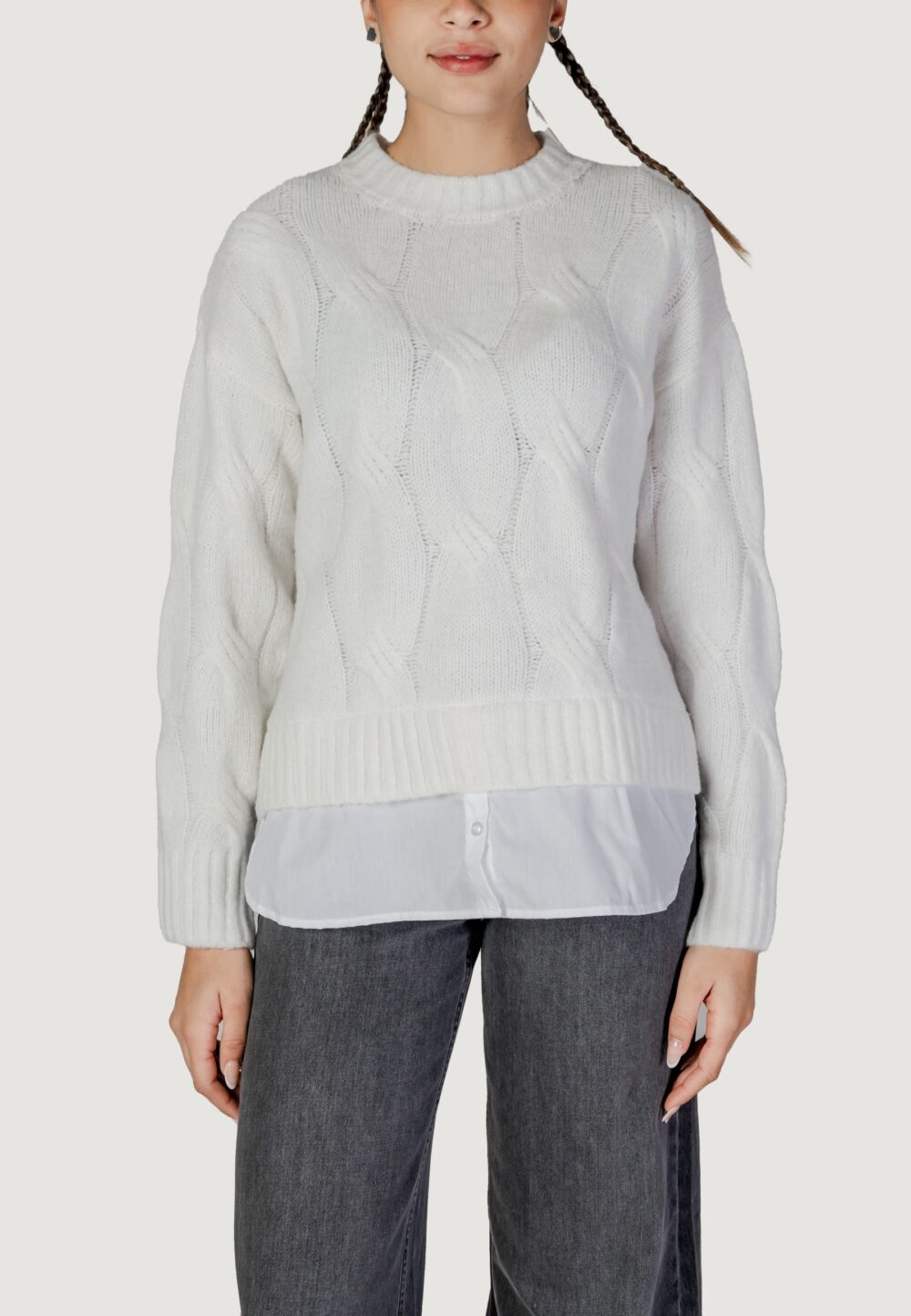 Maglione Jacqueline de Yong Jdynatalia Life L/S On Pull Knt Bianco - Foto 5