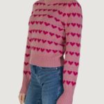 Maglione Jacqueline de Yong JDYSIGRID LIFE L/S ONECK PUFFDOT PUL KNT Fuxia - Foto 2