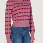 Maglione Jacqueline de Yong JDYSIGRID LIFE L/S ONECK PUFFDOT PUL KNT Fuxia - Foto 3