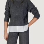 Maglione Jacqueline de Yong Jdynatalia Life L/S On Pull Knt Grigio - Foto 1