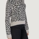 Maglione Jacqueline de Yong JDYLORRAINE ANIMAL L/S PULLOVER KNT Grigio Chiaro - Foto 2