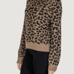 Maglione Jacqueline de Yong JDYLORRAINE ANIMAL L/S PULLOVER KNT Marrone - Foto 2