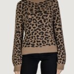 Maglione Jacqueline de Yong JDYLORRAINE ANIMAL L/S PULLOVER KNT Marrone - Foto 5