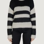 Maglione Jacqueline de Yong JDYDINEA SIA L/S HN STRIPE PULLOVER KNT Nero - Foto 2