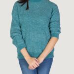 Maglione Jacqueline de Yong Jdymelia L/S High Neck Knt Turchese - Foto 1