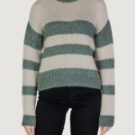 Maglione Jacqueline de Yong JDYDINEA SIA L/S HN STRIPE PULLOVER KNT Verde - Foto 1