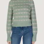 Maglione Jacqueline de Yong JDYSIGRID LIFE L/S ONECK PUFFDOT PUL KNT VERDE SALVIA - Foto 1