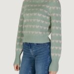 Maglione Jacqueline de Yong JDYSIGRID LIFE L/S ONECK PUFFDOT PUL KNT VERDE SALVIA - Foto 2