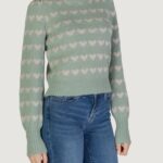 Maglione Jacqueline de Yong JDYSIGRID LIFE L/S ONECK PUFFDOT PUL KNT VERDE SALVIA - Foto 3