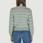 Maglione Jacqueline de Yong JDYSIGRID LIFE L/S ONECK PUFFDOT PUL KNT VERDE SALVIA - Foto 4