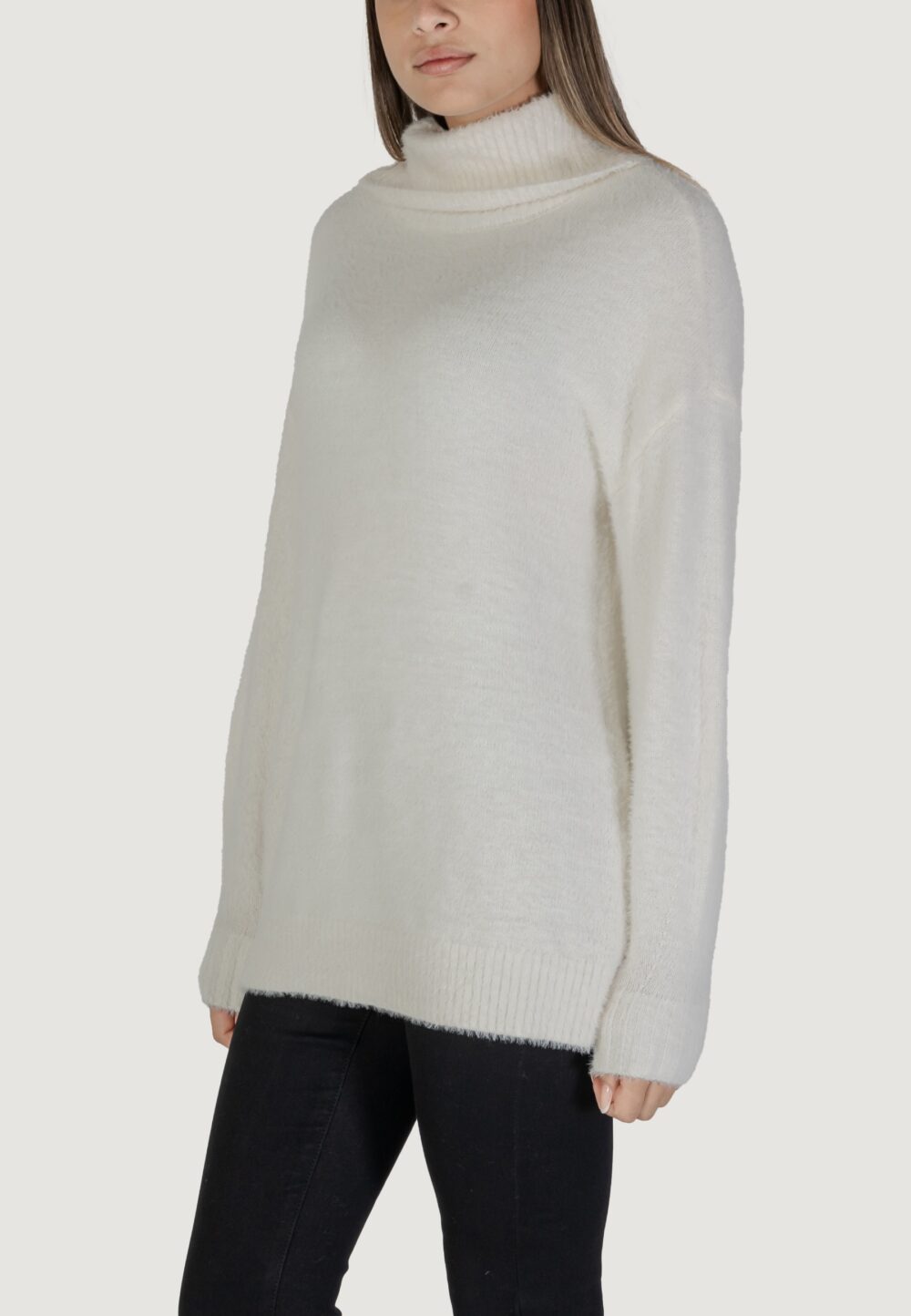 Maglione Only Onlpiumo Ls Loose Rollneck Cc Knt Bianco - Foto 2