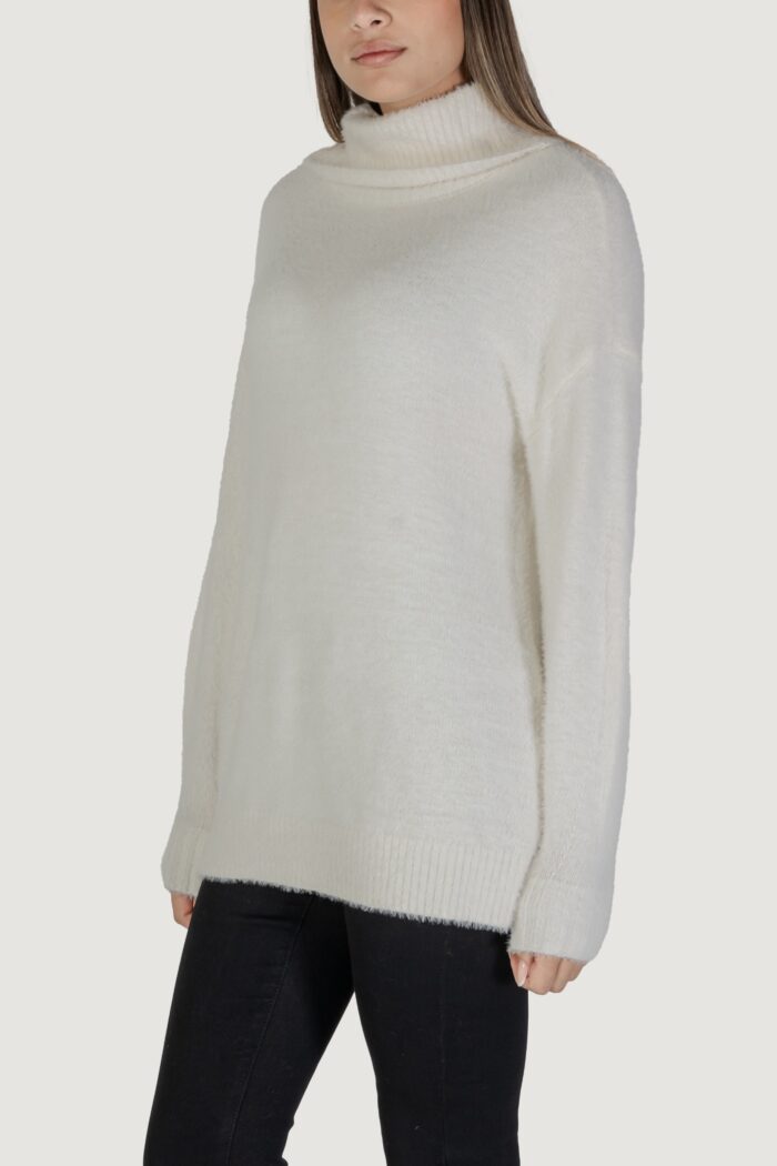 Maglione Only Onlpiumo Ls Loose Rollneck Cc Knt Bianco