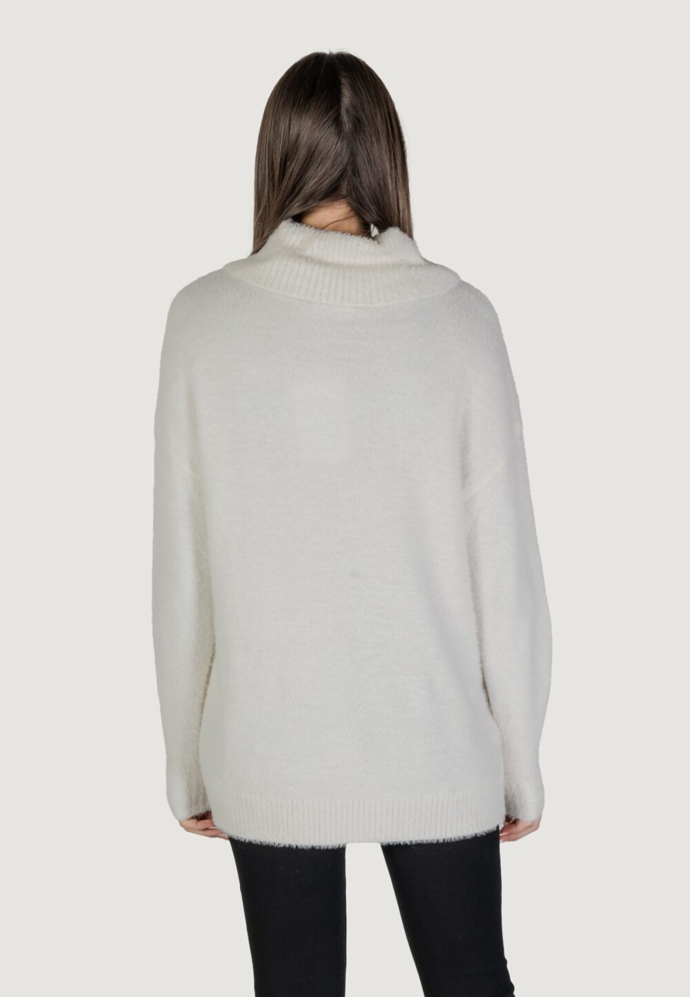 Maglione Only Onlpiumo Ls Loose Rollneck Cc Knt Bianco - Foto 4