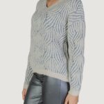 Maglione Only ONLELIN LIFE LS V Celeste - Foto 2