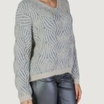 Maglione Only ONLELIN LIFE LS V Celeste - Foto 3