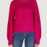 Maglione Only Onlgaida Life Ls Emb O-Neck Cc Knt Fuxia - Foto 1