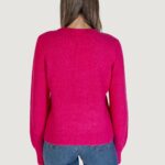 Maglione Only Onlgaida Life Ls Emb O-Neck Cc Knt Fuxia - Foto 4