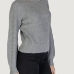 Maglione Only Onlgaida Life Ls Emb O-Neck Cc Knt Grigio - Foto 3