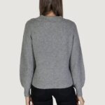 Maglione Only Onlgaida Life Ls Emb O-Neck Cc Knt Grigio - Foto 4