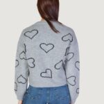 Maglione Only ONLHAPPIE LS HEART Grigio - Foto 4