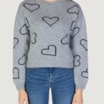 Maglione Only ONLHAPPIE LS HEART Grigio - Foto 5