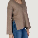 Maglione Only ONLKATIA LS RIB Marrone - Foto 3