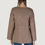 Maglione Only ONLKATIA LS RIB Marrone - Foto 4