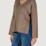 Maglione Only ONLKATIA LS RIB Marrone - Foto 5