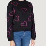 Maglione Only ONLHAPPIE LS HEART Nero - Foto 3