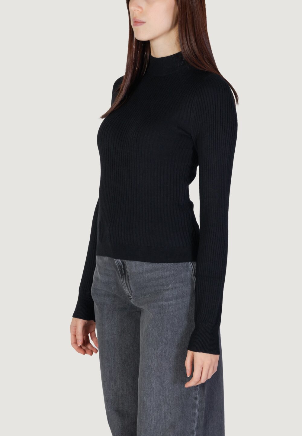 Maglione Only ONLIBI LS RIB HIGH NECK Nero - Foto 2