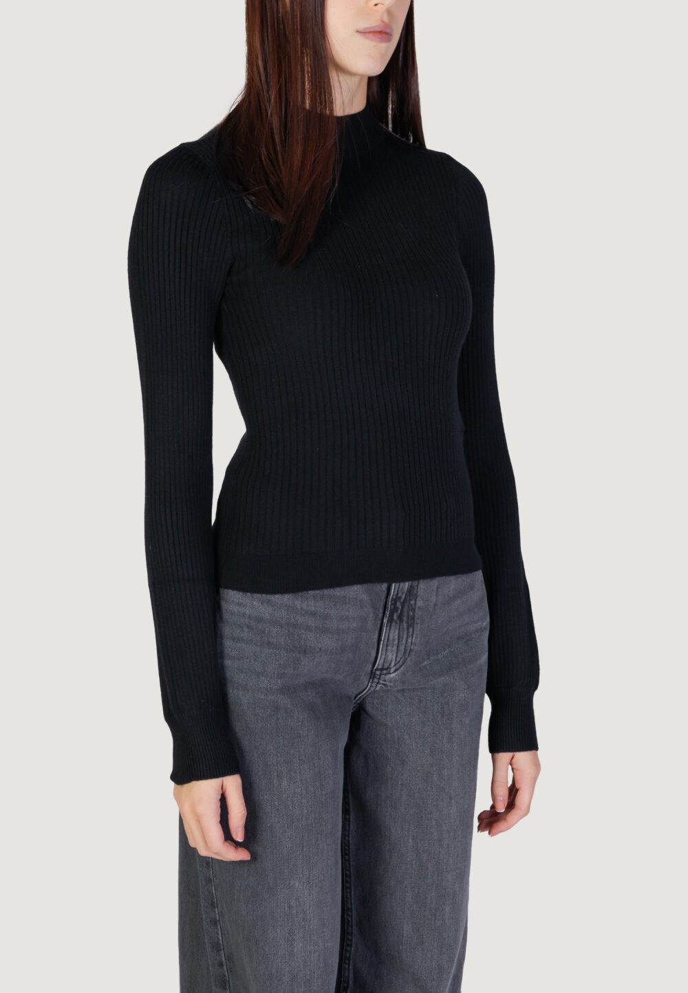 Maglione Only ONLIBI LS RIB HIGH NECK Nero - Foto 3