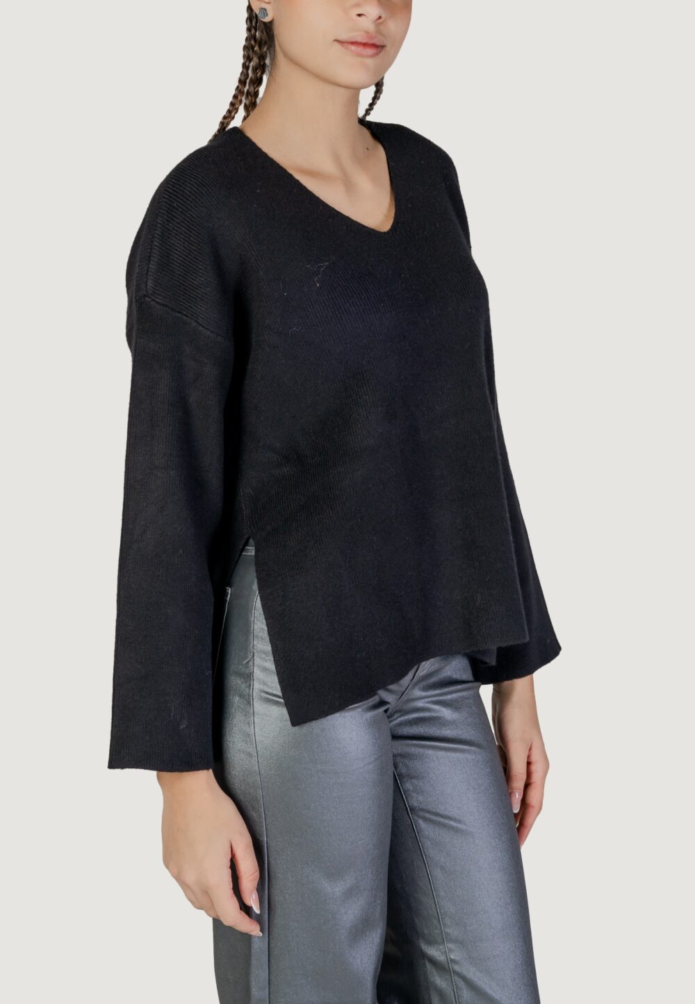 Maglione Only ONLKATIA LS RIB Nero - Foto 3