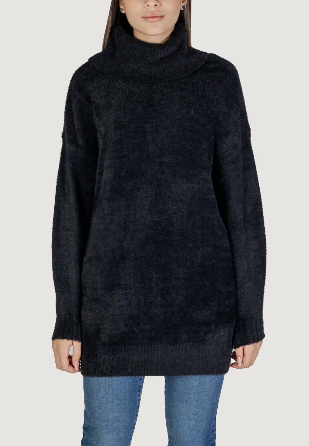 Maglione Only Onlpiumo Ls Loose Rollneck Cc Knt Nero - Foto 1