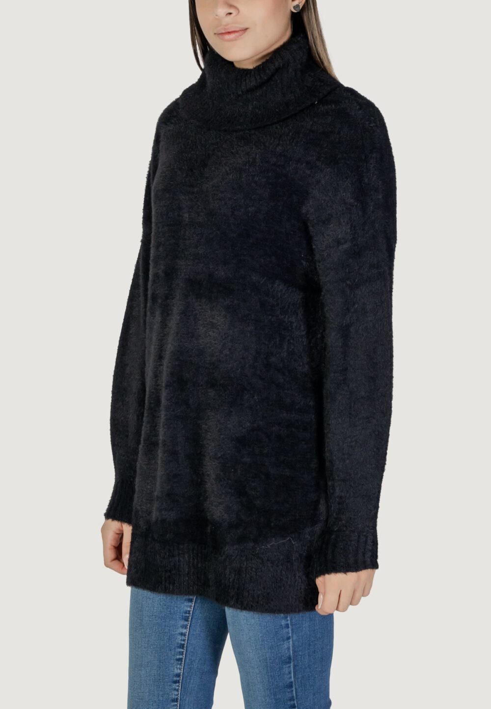 Maglione Only Onlpiumo Ls Loose Rollneck Cc Knt Nero - Foto 2